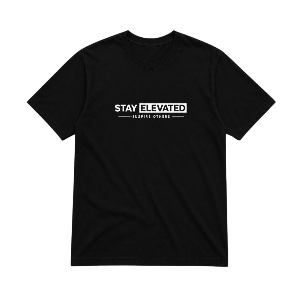 Stay Elevated "Inspire Others" Premium Graphic T-Shirt – Minimalist Streetwear Tee Black